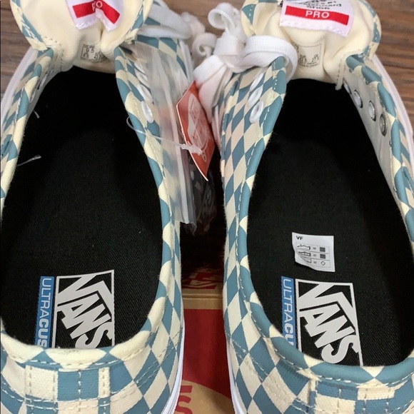 VANS AUTHENTIC PRO CHECKERBOARD SMOKE BLUE MEN’S - Picture 14 of 15